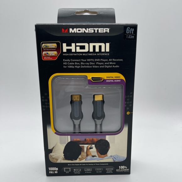 Monster HDMI 6 ft Cable NWT - Picture 4 of 4